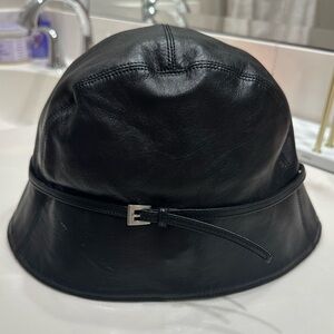 Prada leather hat